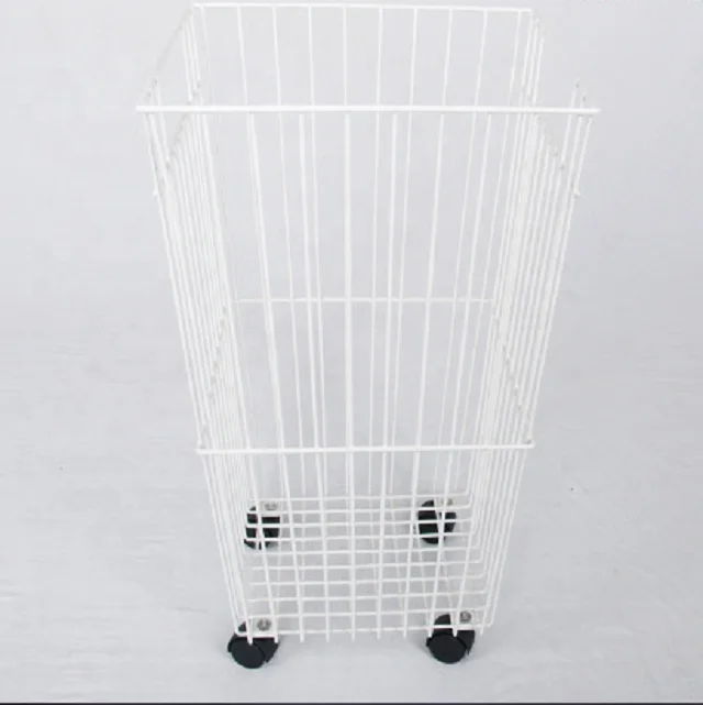 
Reliable quality white square shape movable laundry basket 