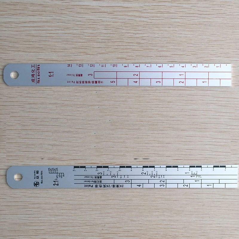 Mixing sticks measuring aluminum paint ruler