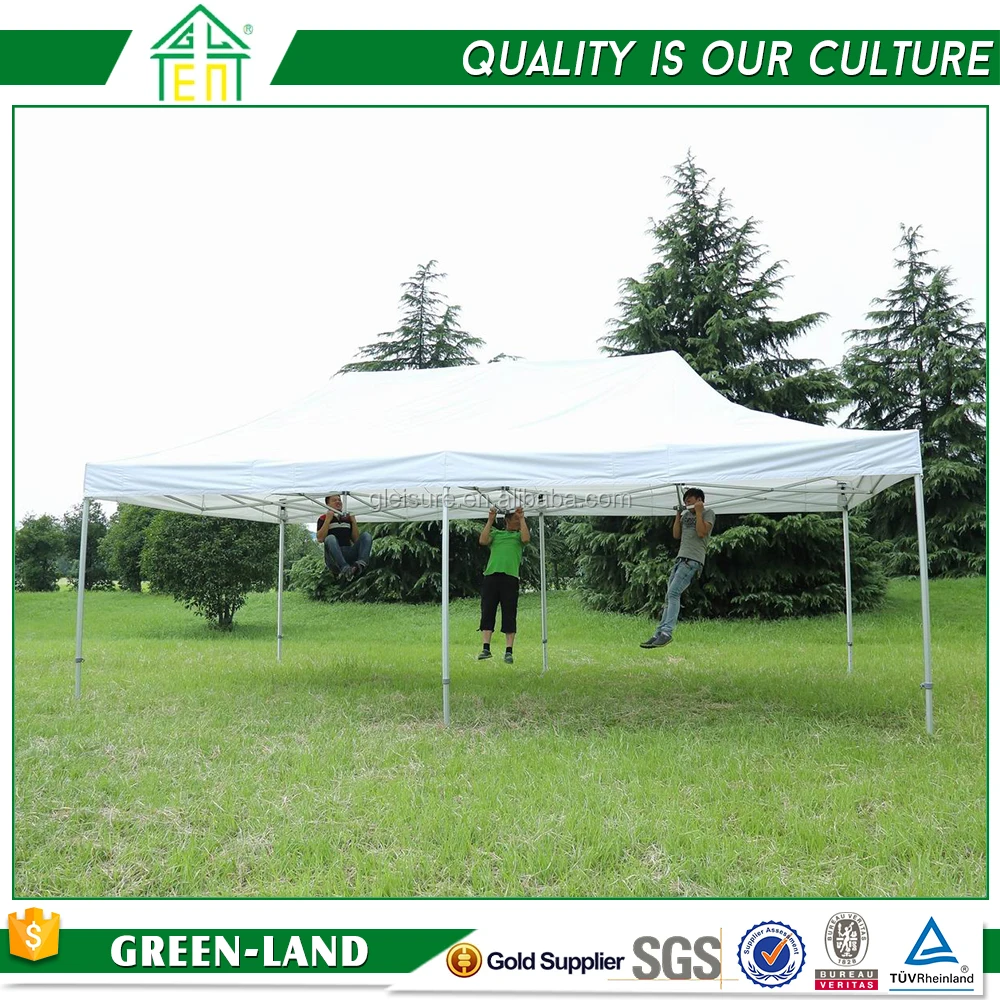 40mm Aluminum Pipe Frame Outdoor Camping Hexagon Flat Top Canopy Garage 4X6 Folding Tent