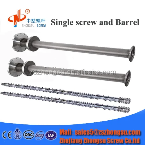 Granulation plastic extruding single screw and barrel plastic extruder single screw and barrel for pvc extrusion