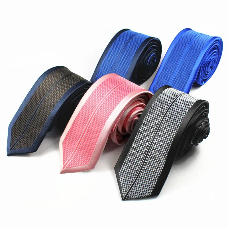 
Customize 100% Polyester Woven Tie Skinny Necktie For Men 