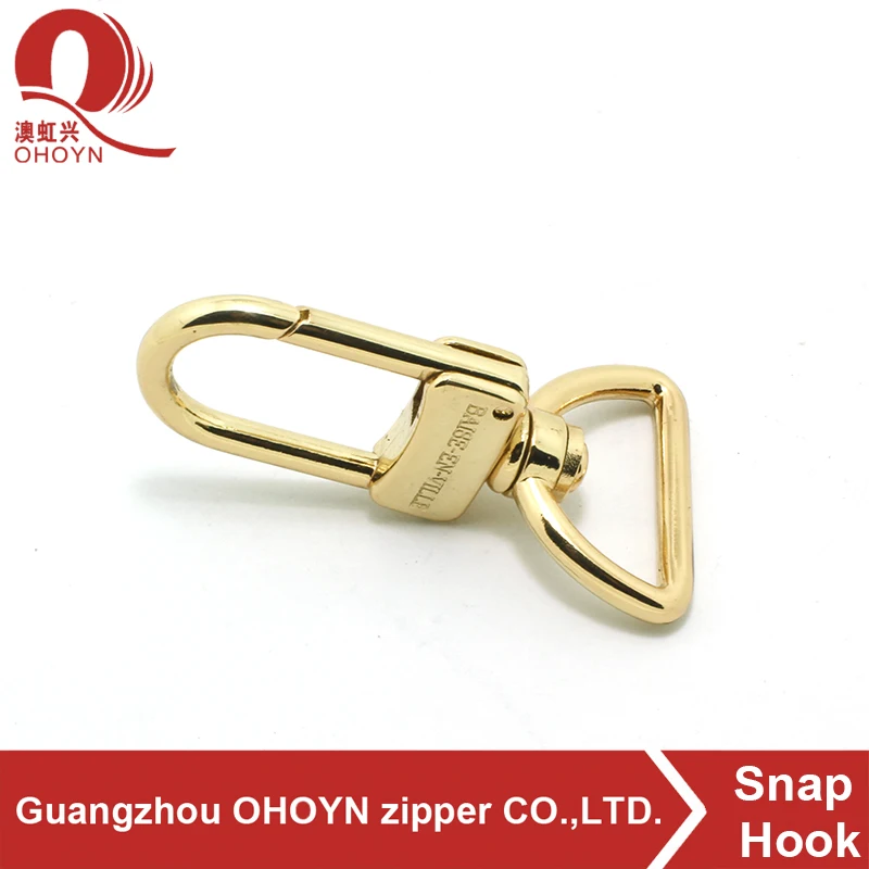 2020 fancy metal new product double rose gold for clothes handbag hook swivel hook high quality bag hook