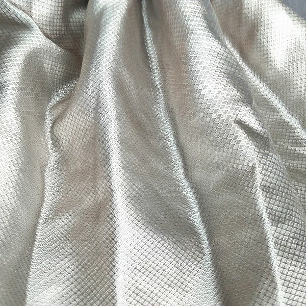 conductive silver plated woven diamond grid fabric