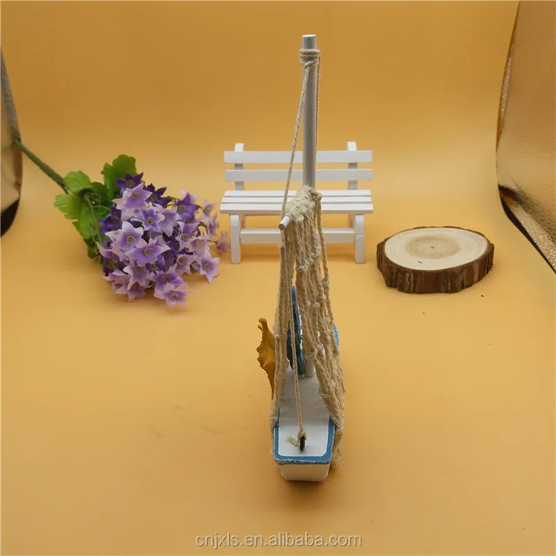 Ocean Canvas Fishing Boat Model Wooden Ship Model for gifts