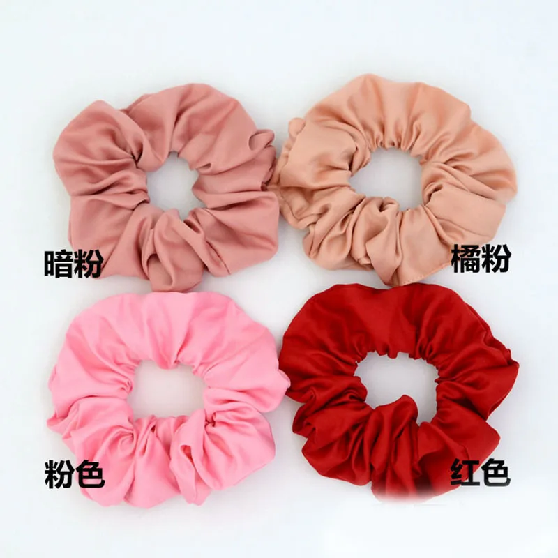 Girls Satin Hair Scrunchies Bobbles Elastic Hair Bands
