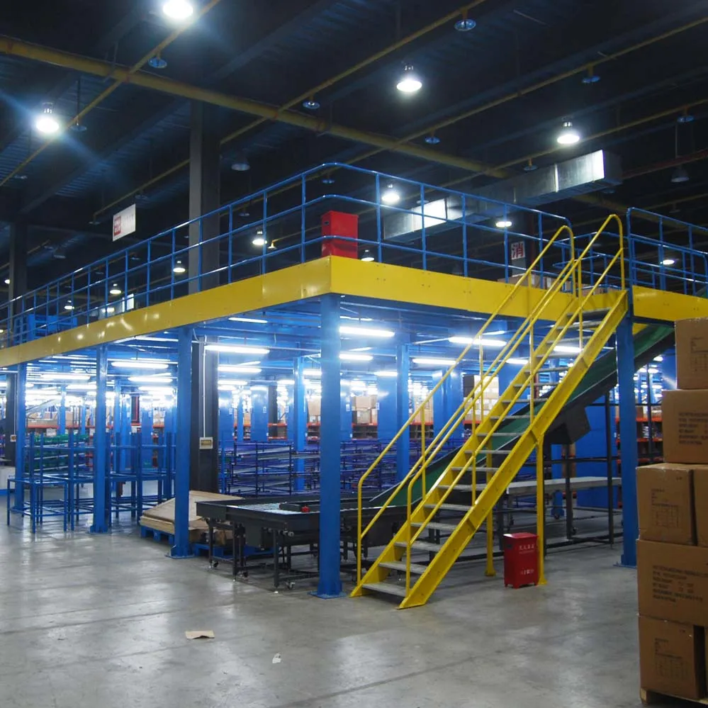 
Customized Industrial Heavy Duty Warehouse Mezzanine Storage Floor Racks Steel Platform 