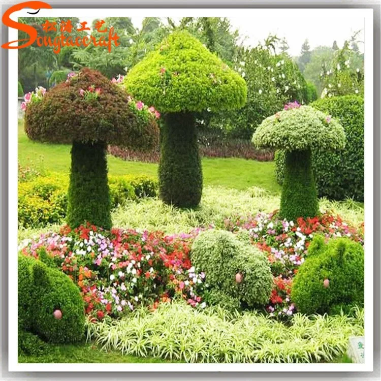 China professional factory make decorative artificial glass topiary plant