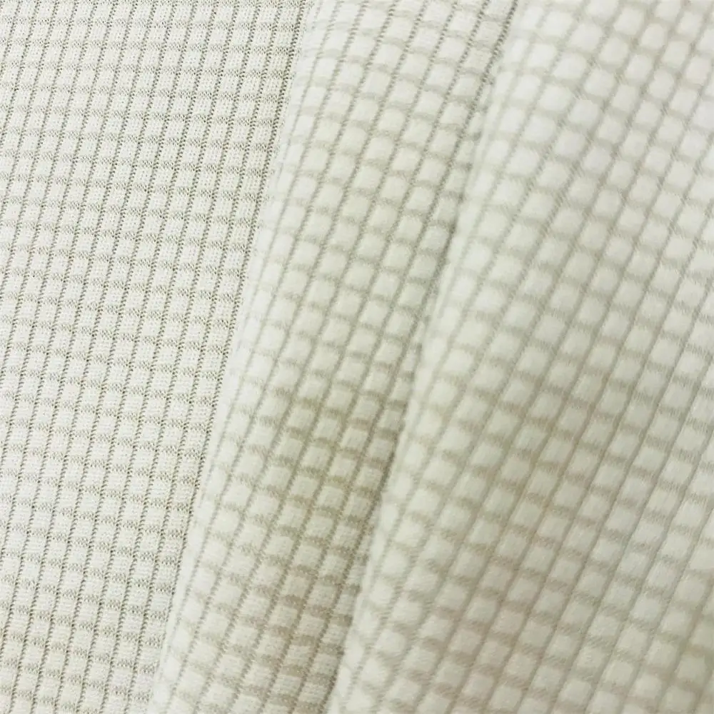 100% polyester knitted jacuard waffle fabric suit for sportswear