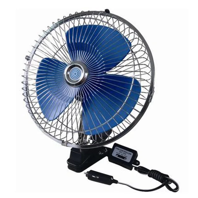 10 inch oscillating 12v dc fan clip table stand car fan