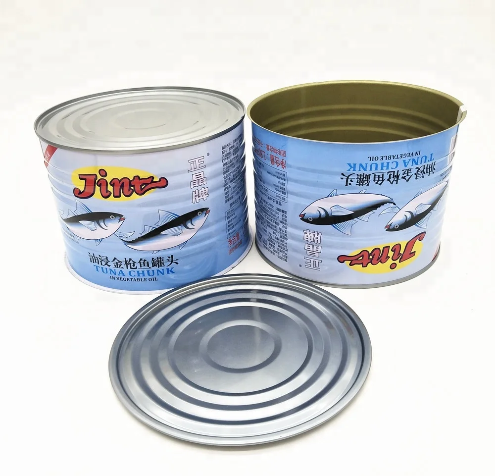 three piece round fish canning empty tuna tin cans packaging