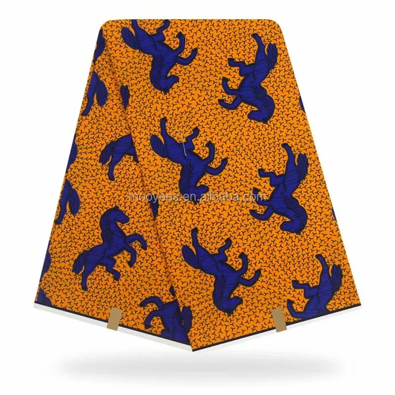 Хлопковая ткань с принтом лошадей, вощеная ткань, модная высококачественная ткань с принтом в Нигерии Дашики