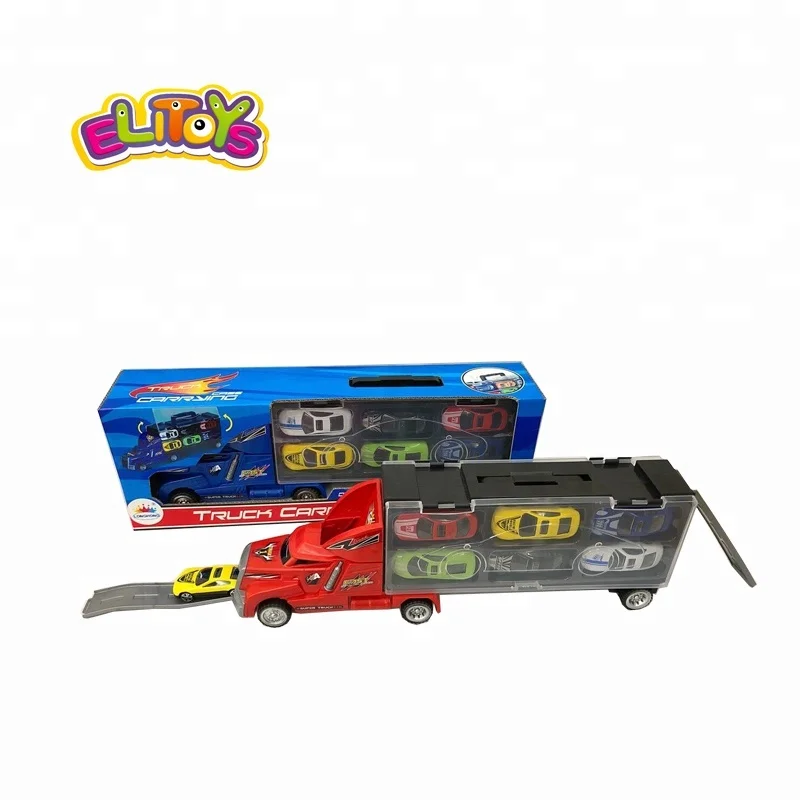 Детский аналоговый движущийся контейнеровоз, литая модель грузовика, игрушечный автомобиль с прицепом из сплава
