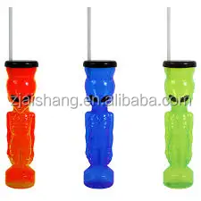 Wholesale custom color durable plastic juice yard glass for GYM