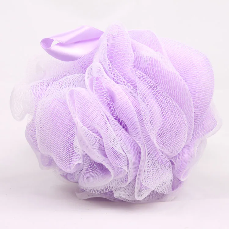 
Factory supplying exfoliate body scrub shower soap gel ball nylon net bathing scrubber 