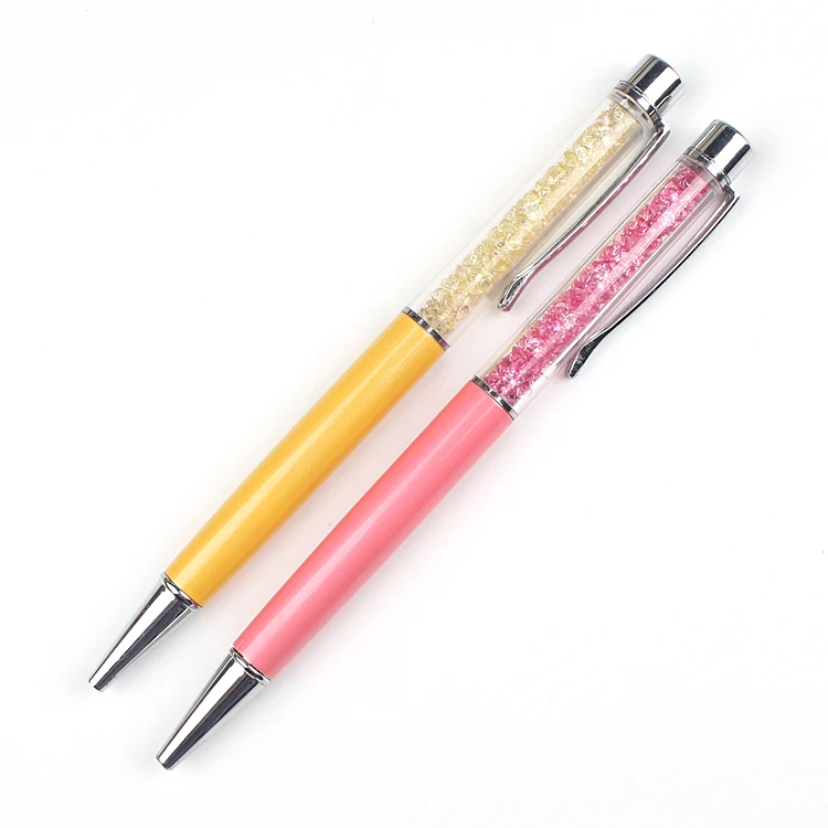 Stylus pen with highlighter, popular korea style metal ball pen,stylus pen with crystals