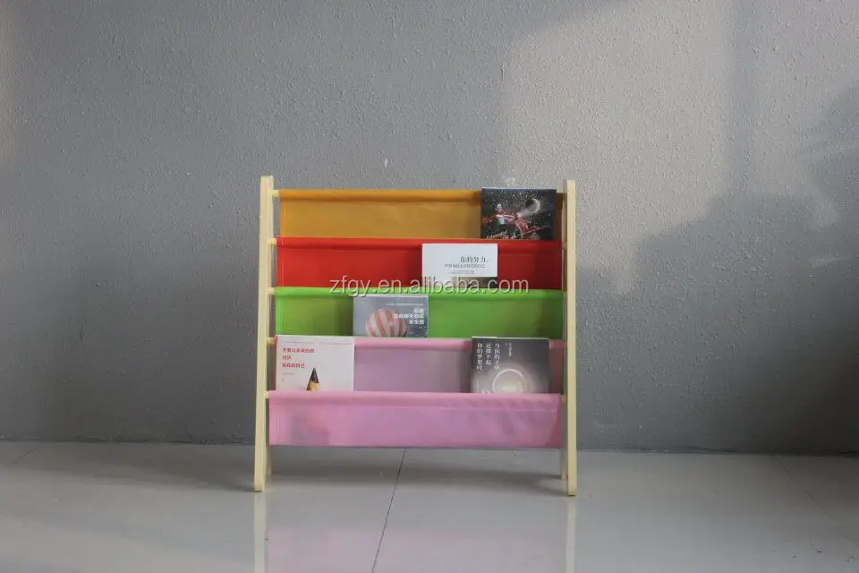 Lovely wooden children book shelf divider