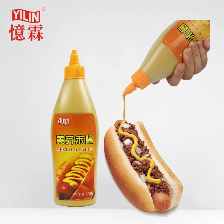 Hot Sale 510ml Yilin High Quality Yellow Mustard Sauce from BRC Certificated Factory