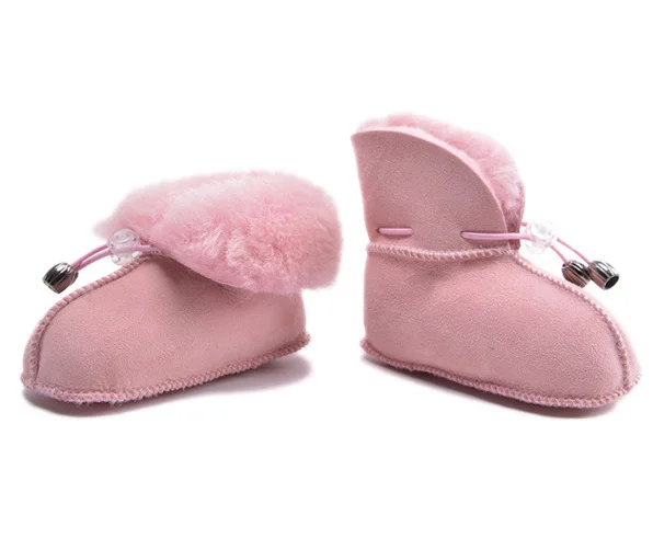 Оптовая продажа, обувь для младенцев из натуральной овечьей кожи, детские зимние сапоги для детей