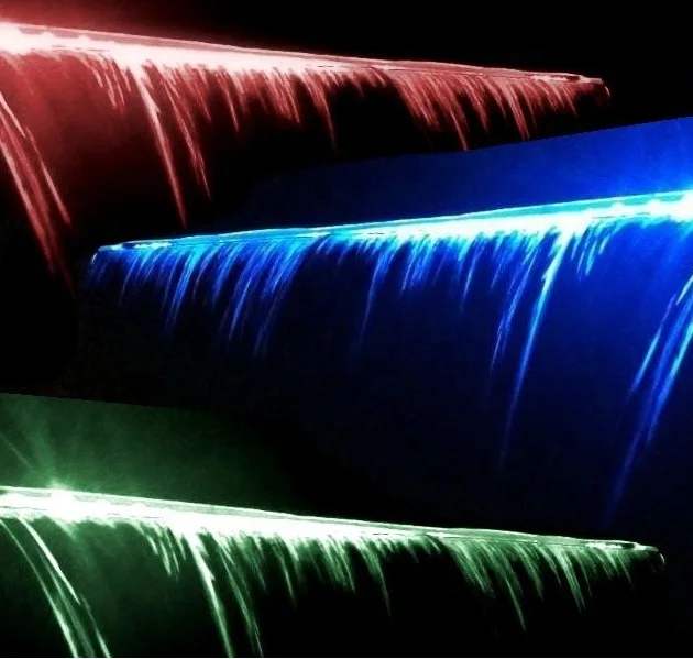 acrylic color changing pool fountain waterfall decoration outdoor water blade curtain swimming pool water spillway