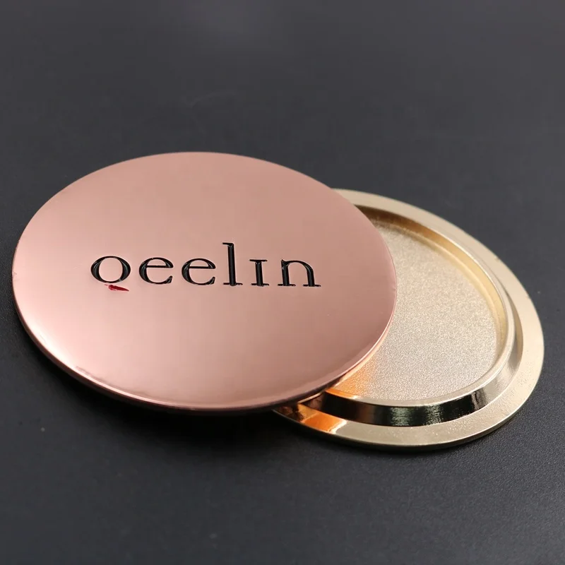 
Manufacturer custom logo zinc alloy shiny rose gold candle jar metal glass lid 