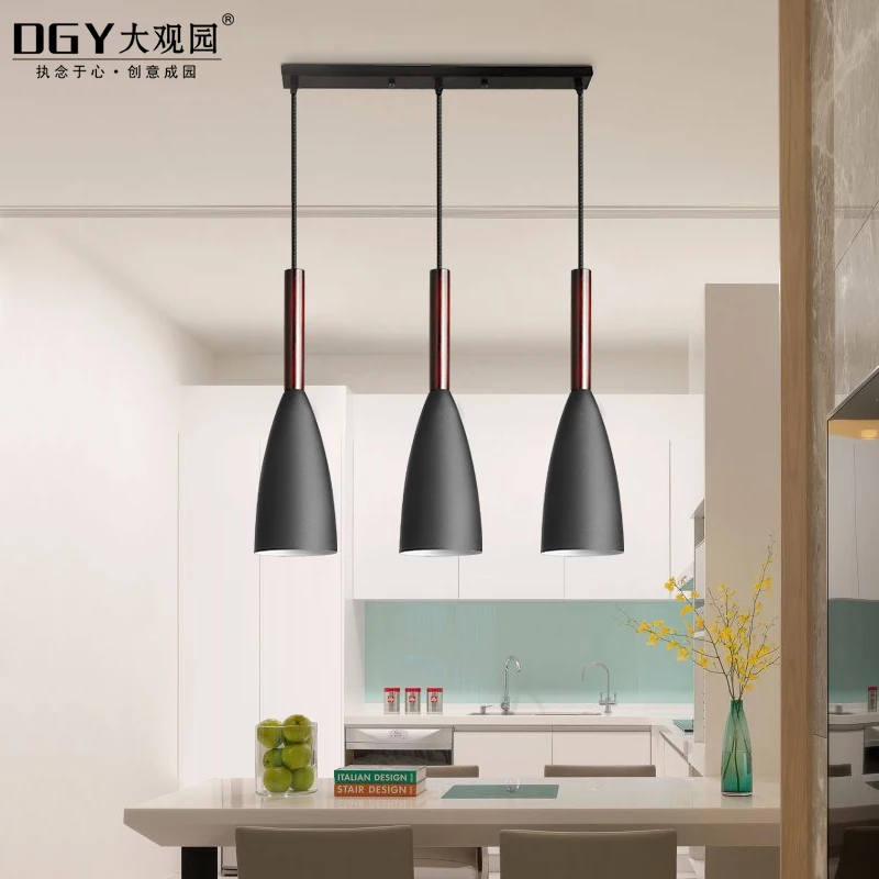 
Black Grey European Nordic Loft Hanging Modern Industrial Lighting Iron Vintage Pendant Lamp 