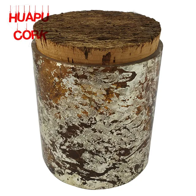 cork bark cork lid for candle cup glass