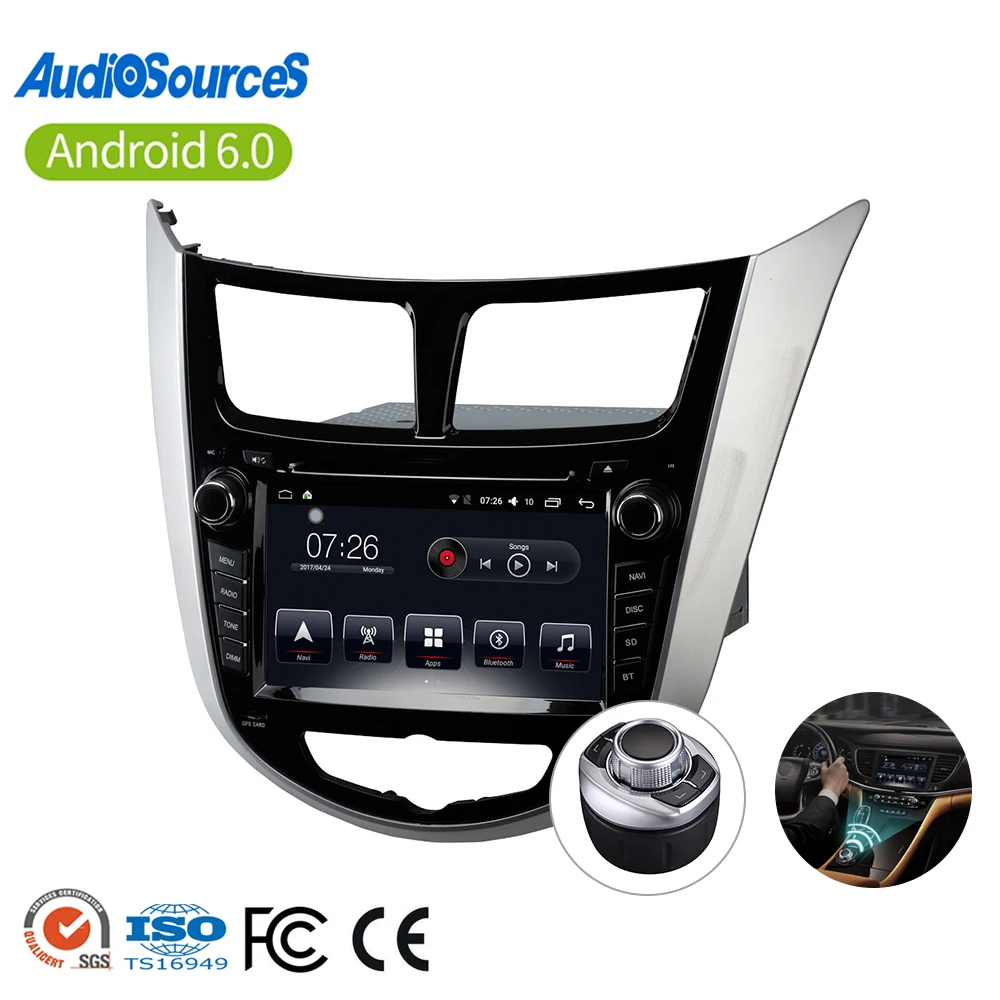 car usb mp3 music player car audio system stereo video  car dvd gps navigation touch screen player for Hyundai Verna 2010-2013