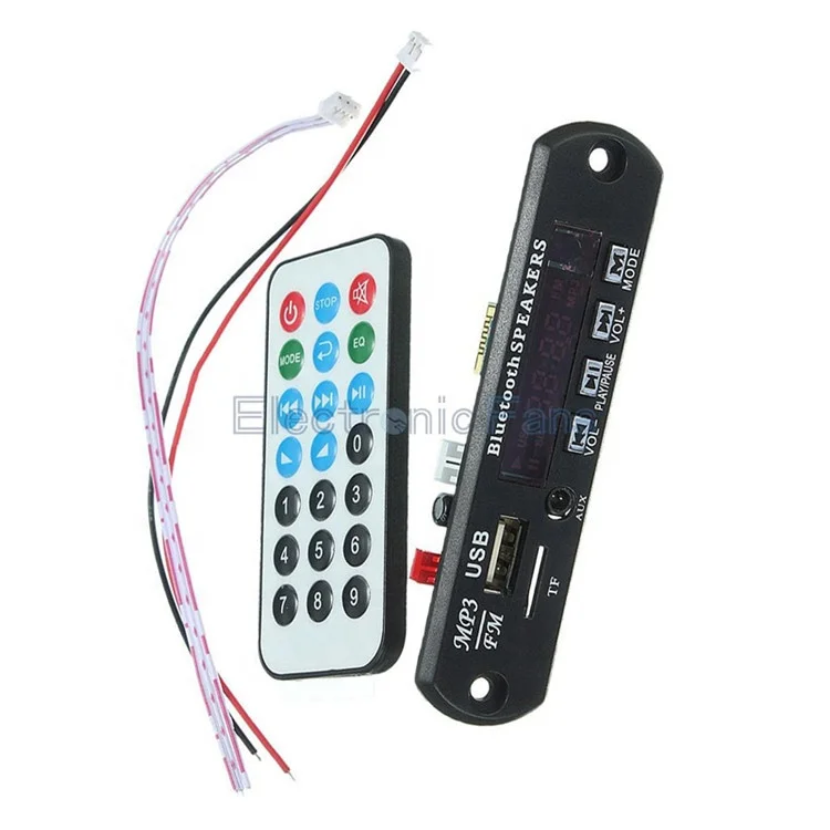 Standard Wireless 12V MP3 WMA Decoder Board Audio Module TF USB Radio For Car ard Module