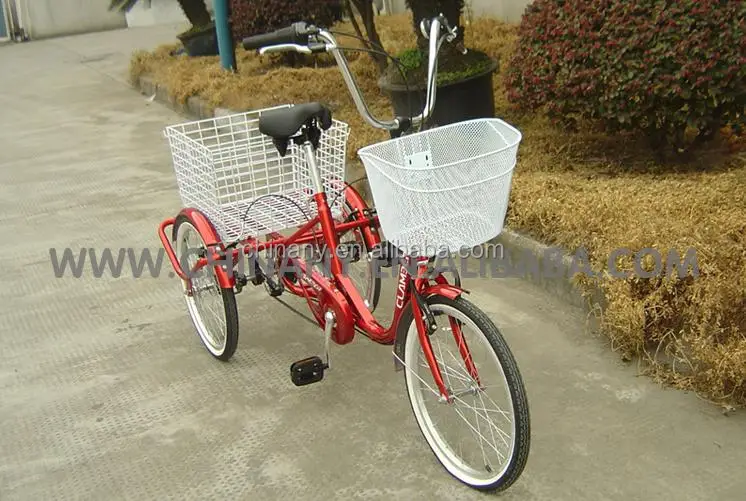 Frame 24 Inch Unfolding/folding Shopping Tricycle Cargo Bike 7 Speeds 3 Wheel Steel Cheap Classic for Family Women Street Kenda