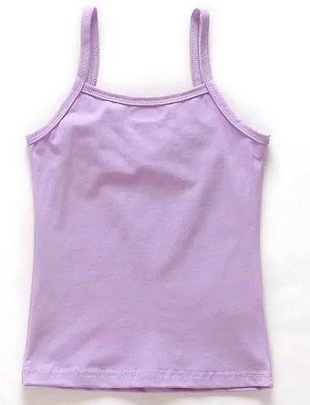 
Double stitch girls ruffle sling special pure red color kids tank top 