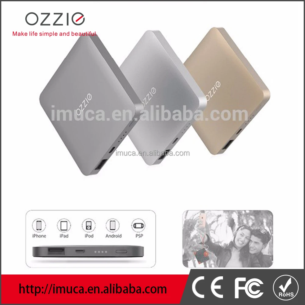 Наиболее популярные rohs смартфон ультра тонкий золотой портативный mobile power bank 5000 мАч