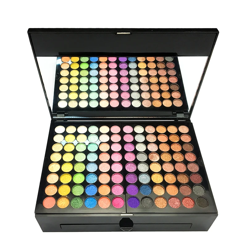 Professional Cheap Makeup 190 Color Shimmer Matte Eyeshadow With  Blusher and Red  Color Lip Balm