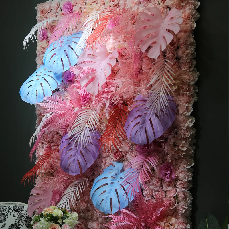 rose hydrangea portable stage decoration backdrop design wholesale artificial flower garland wholesale flower wall backdrop