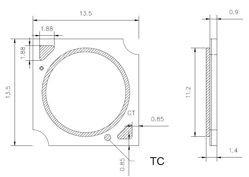 GT-1313 COB Led 3 Вт до 25 CXB2540 для коммерческого освещения потолочный