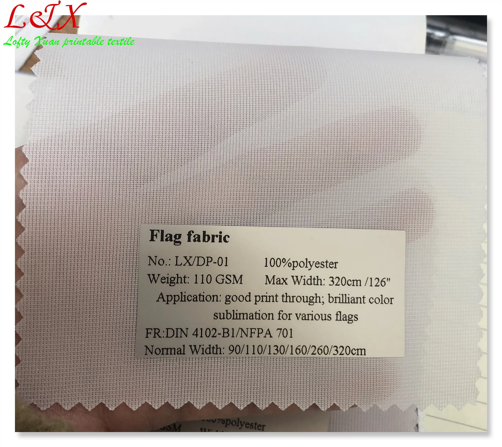 320cm width 110gsm Popular knitting flag feather fabric