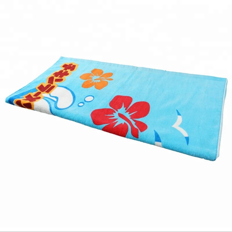 100% Cotton Velour Customized Promotional Beach Towel