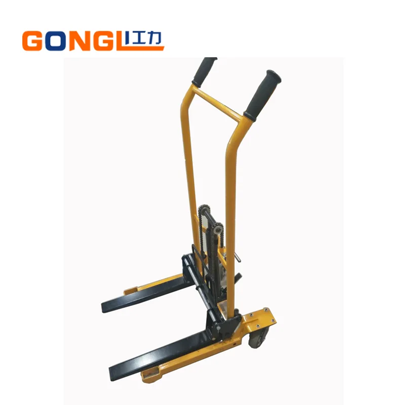 
GL-0058 Caster Wheel Light Lift Truck Lift Height 900mm Load Capacity 200kg Material Handling Equipment 
