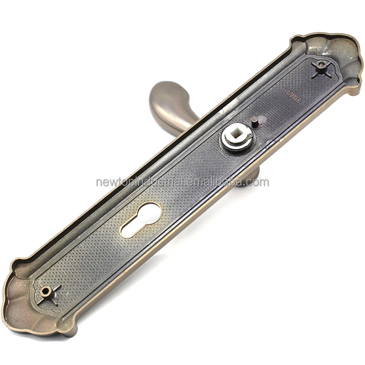 Antique Type High Security Zinc Door Handles Lock Plates