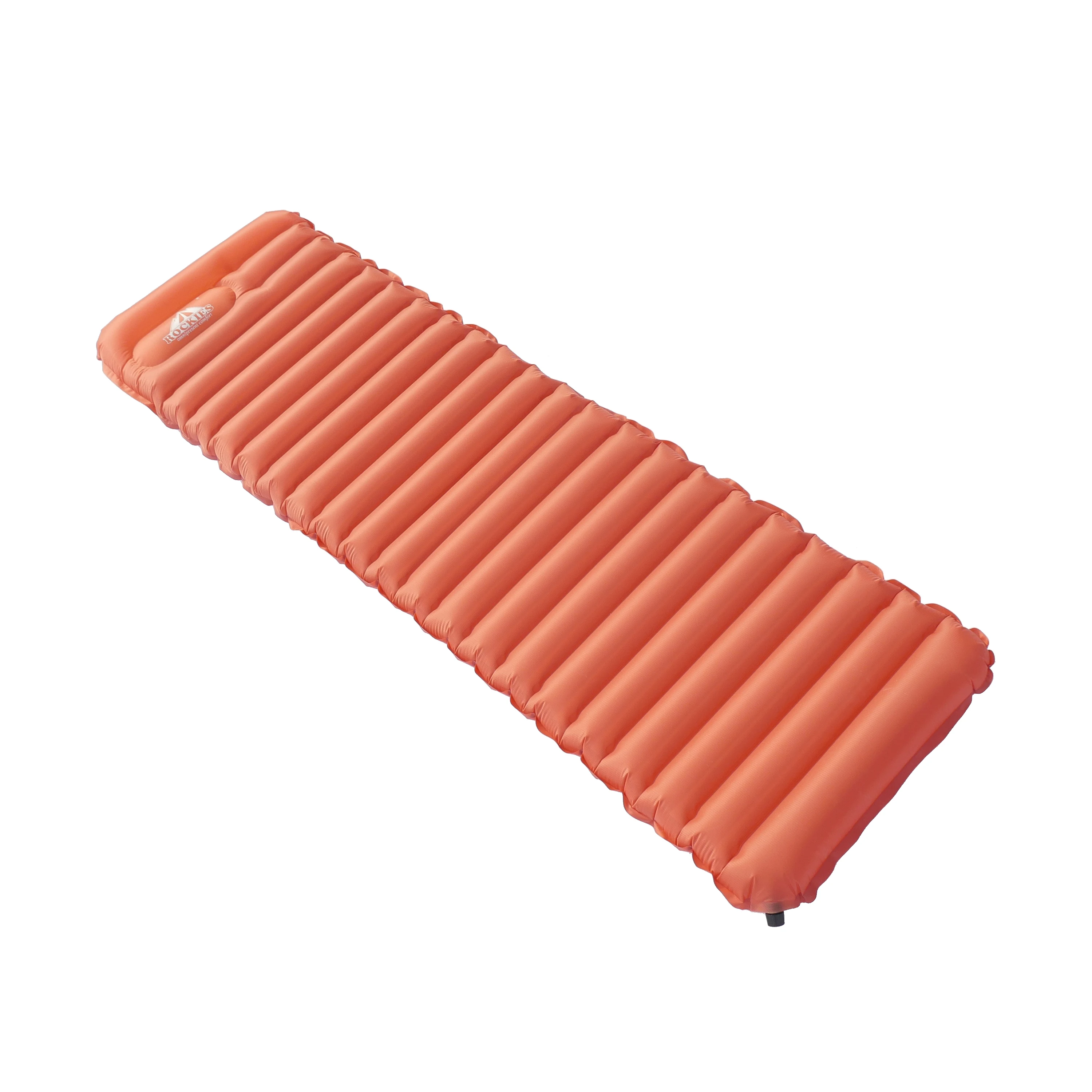 Two valves Pump inside self inflating camping sleeping pad for outdoor relaxing and travel