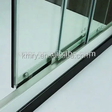 KMRY Aluminum Frame Connect Move Screen 3 Panel Glass Slide Door Folding Bathroom Shower Room Enclosure