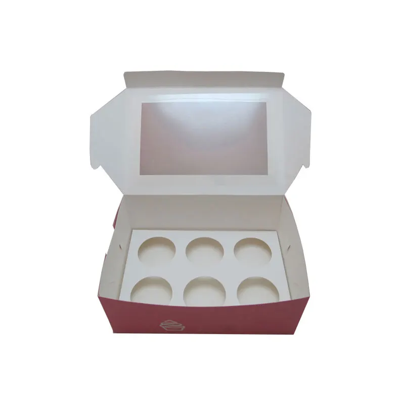 pink mini cake packaging cupcake boxes with custom logo