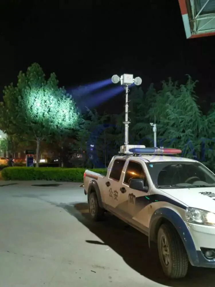 Led Telescopic Lighting Masts Night Scan Fold-down Vehicle Roof-mounted Light Tower