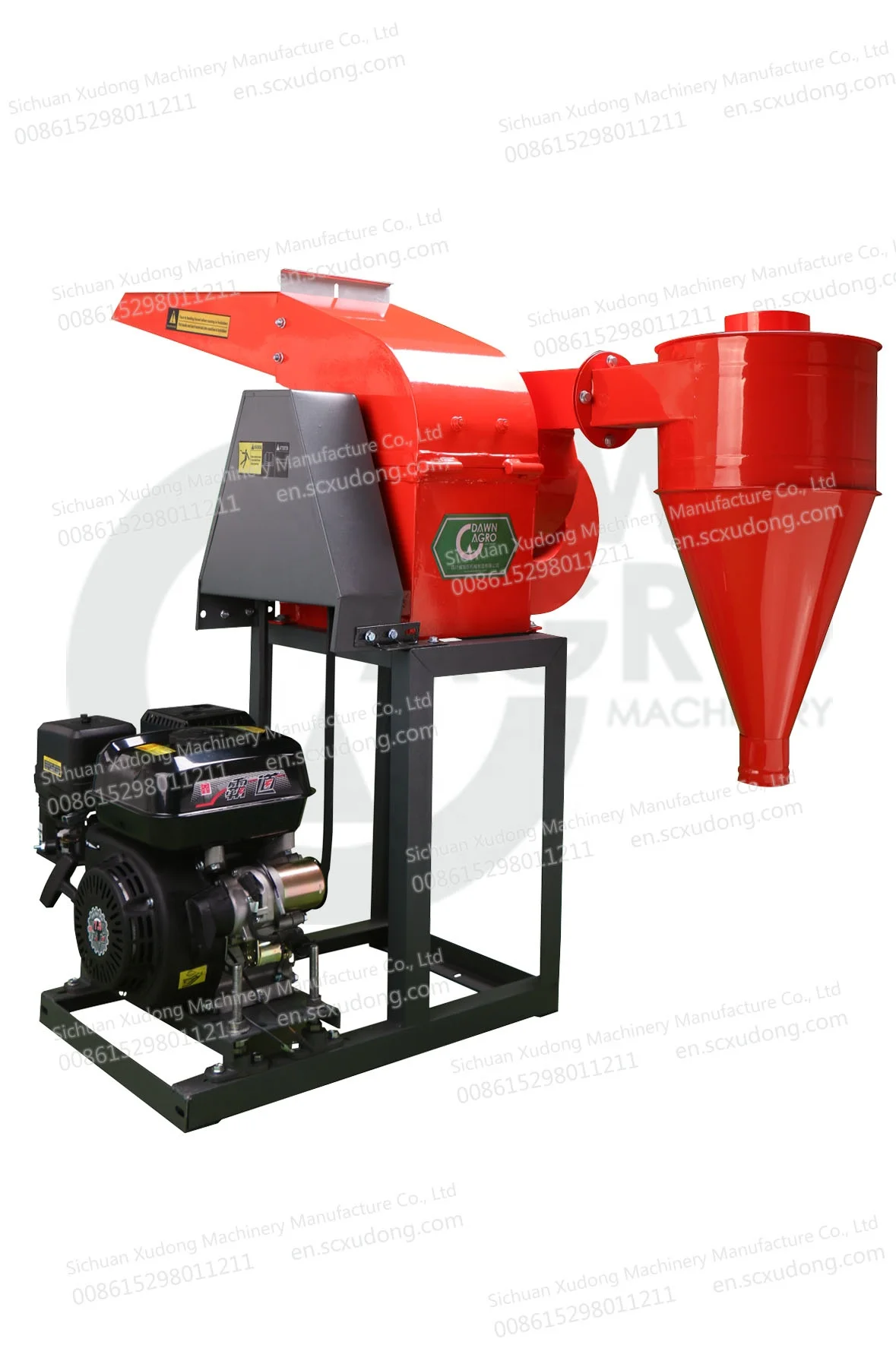 DAWN AGRO Rice Husk Hammer Flour Mill Maize Pulverizer Machine Corn Straw Crusher Plant with Low Price