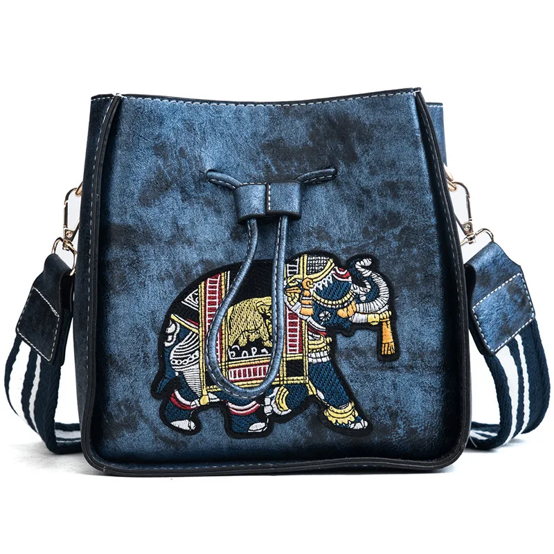 New Design Wholesale Popular Leather Bucket Shoulder Lady Bag