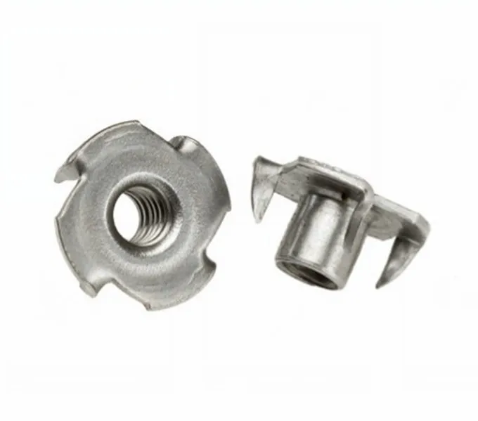 Stainless steel small size M2 M3 M4 M5 M6  three prongs insert tee nut for furniture