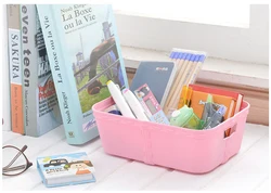 Wokahome Stackable Storage Table Plastic Home Organizer Storage Bins Box for Home Kitchen Office S M L