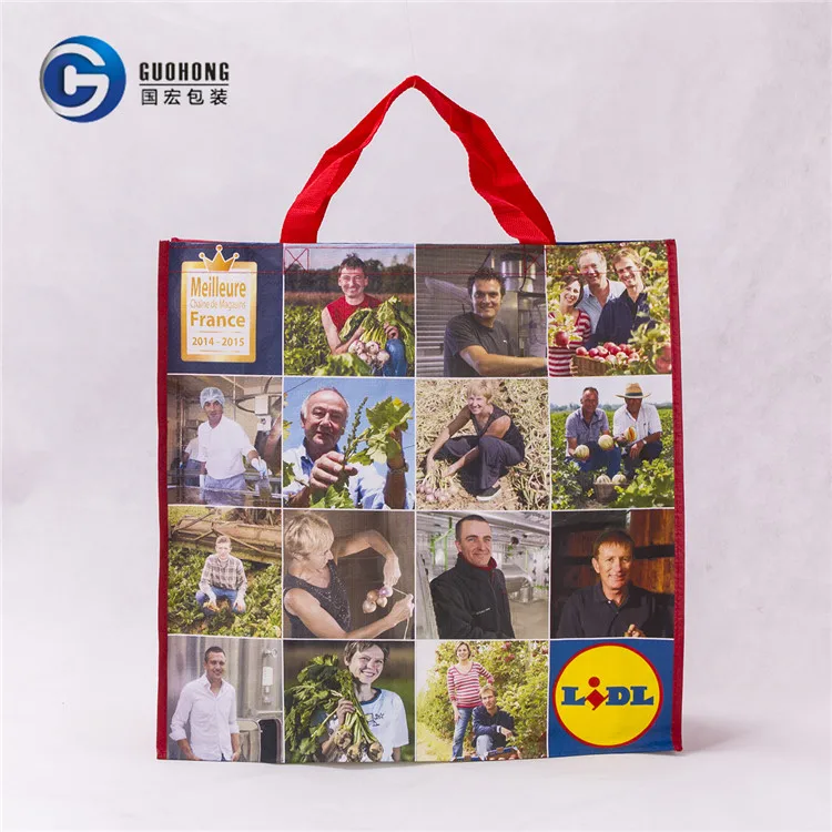 Sedex audit factory price promotional plastic woven beach bag