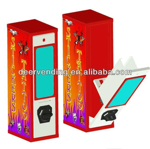 mini tattoo / sticker / card coin vending machine