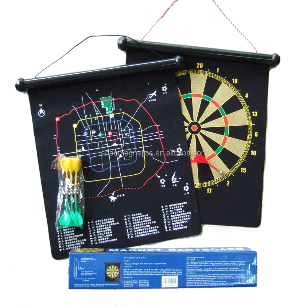 
customized design magnetic dart board roll up darts games portable dartboard 