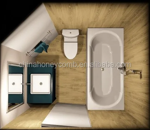 better insulation prefab bathroom unit with toilet mobile room made of honeycomb sandwich panel
